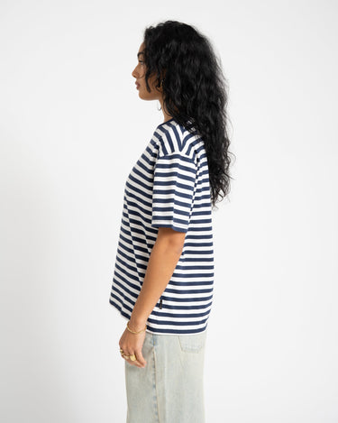 TILTIL Thin Striped Luc Tee Dark Blue - Things I Like Things I Love