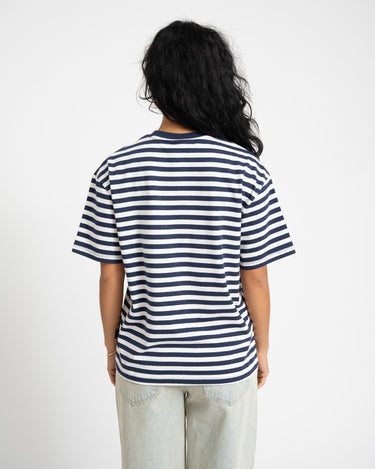 TILTIL Thin Striped Luc Tee Dark Blue - Things I Like Things I Love