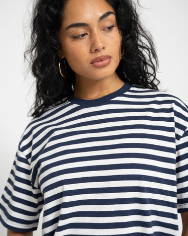 TILTIL Thin Striped Luc Tee Dark Blue - Things I Like Things I Love