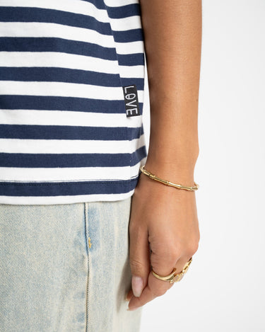 TILTIL Thin Striped Luc Tee Dark Blue - Things I Like Things I Love