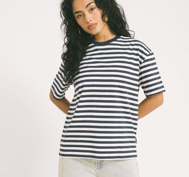 TILTIL Thin Striped Luc Tee Dark Blue - Things I Like Things I Love