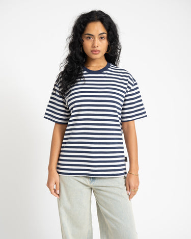 TILTIL Thin Striped Luc Tee Dark Blue - Things I Like Things I Love