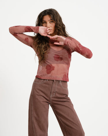 TILTIL Tif Rose Mesh Longsleeve Blush - Things I Like Things I Love