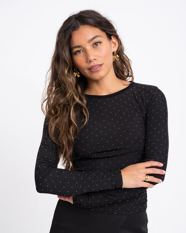 TILTIL Tina Open Back Longsleeve Black Glitter - Things I Like Things I Love
