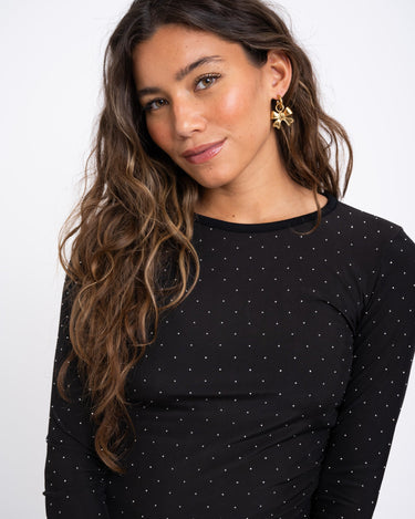 TILTIL Tina Open Back Longsleeve Black Glitter - Things I Like Things I Love