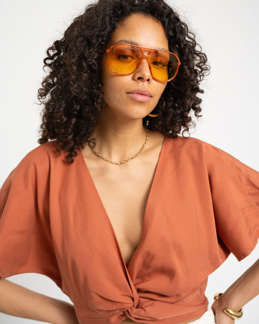 TILTIL Toni Tencel Knotted Top Rust - Things I Like Things I Love