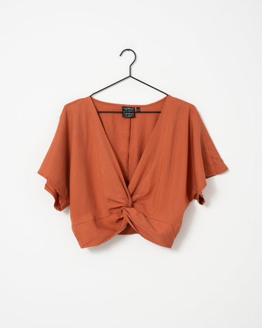 TILTIL Toni Tencel Knotted Top Rust - Things I Like Things I Love