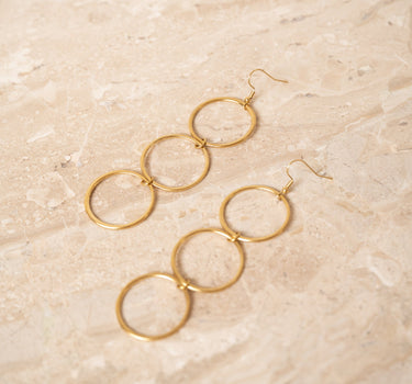 TILTIL Triple Big Circles Earrings Gold - Things I Like Things I Love