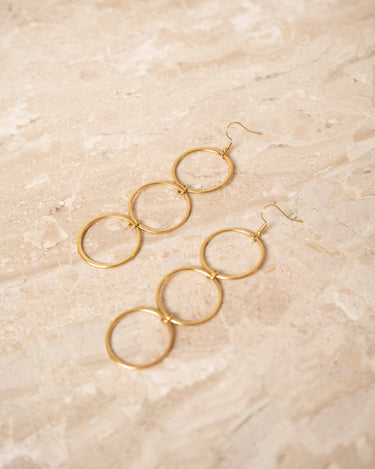 TILTIL Triple Big Circles Earrings Gold - Things I Like Things I Love