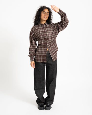 TILTIL Vera Checkered Blouse Bruin - Things I Like Things I Love