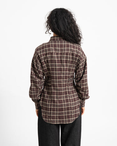 TILTIL Vera Checkered Blouse Bruin - Things I Like Things I Love