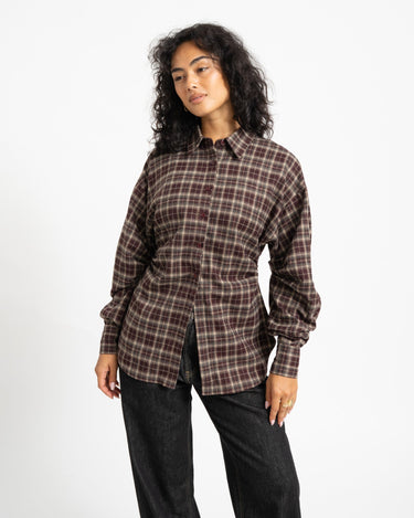 TILTIL Vera Checkered Blouse Bruin - Things I Like Things I Love