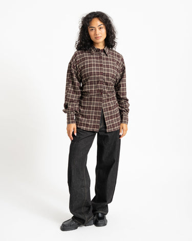 TILTIL Vera Checkered Blouse Bruin - Things I Like Things I Love