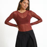 TILTIL Vere Sparkle Mesh Longsleeve Bordeaux - Things I Like Things I Love