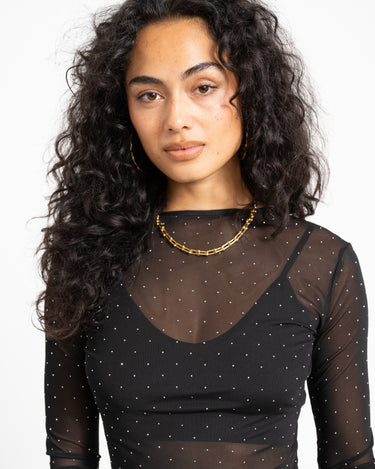 TILTIL Vere Sparkle Mesh Longsleeve Zwart - Things I Like Things I Love