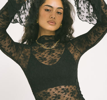 TILTIL Via Lace Longsleeve Black - Things I Like Things I Love