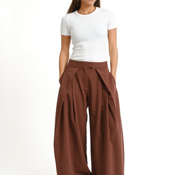 TILTIL Wide Lela Pantalon Bruin - Things I Like Things I Love