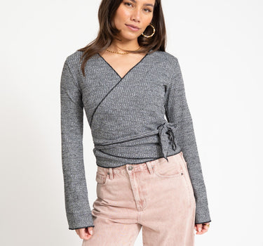 TILTIL Willy Wrap Flare Grey Melange - Things I Like Things I Love