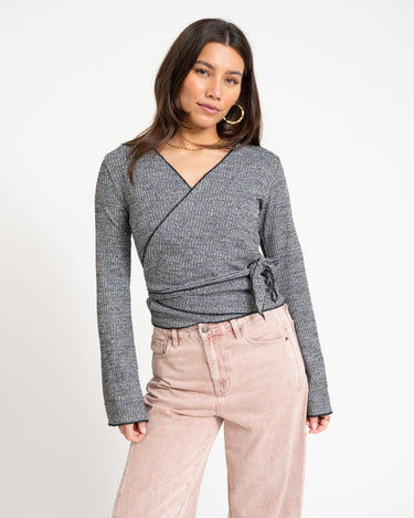 TILTIL Willy Wrap Flare Grey Melange - Things I Like Things I Love