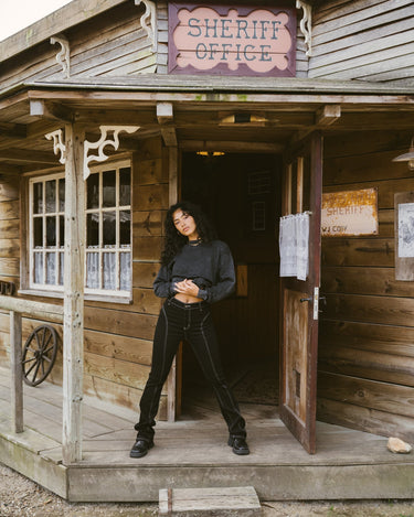 TILTIL Xia High Rise Seamed Jeans Zwart - Things I Like Things I Love