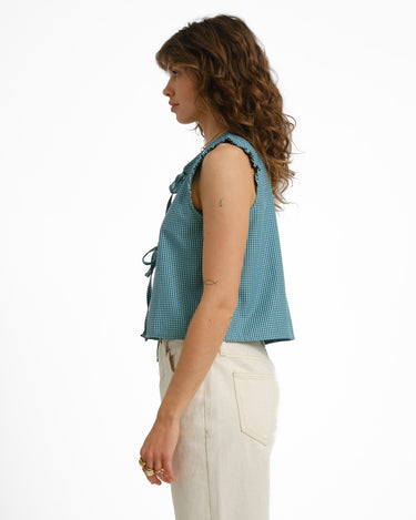 TILTIL Yana Sleeveless Blouse Green - Things I Like Things I Love