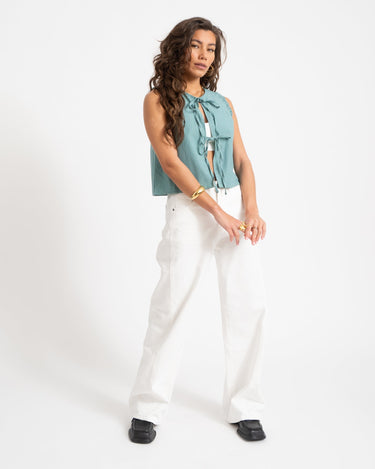TILTIL Yana Sleeveless Blouse Green - Things I Like Things I Love
