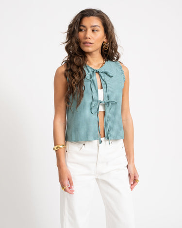 TILTIL Yana Sleeveless Blouse Green - Things I Like Things I Love