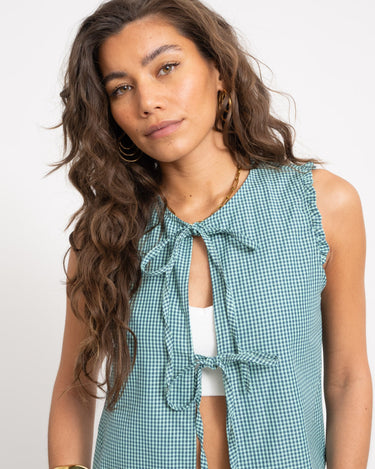 TILTIL Yana Sleeveless Blouse Green - Things I Like Things I Love
