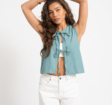 TILTIL Yana Sleeveless Blouse Green - Things I Like Things I Love