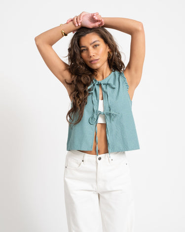 TILTIL Yana Sleeveless Blouse Green - Things I Like Things I Love