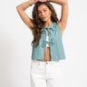 TILTIL Yana Sleeveless Blouse Green - Things I Like Things I Love