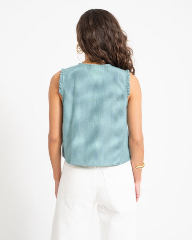 TILTIL Yana Sleeveless Blouse Green - Things I Like Things I Love