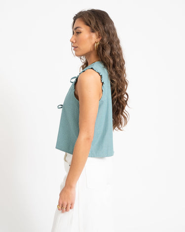 TILTIL Yana Sleeveless Blouse Green - Things I Like Things I Love