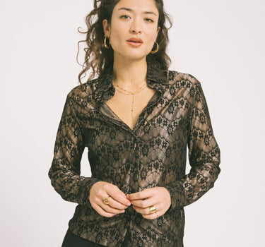 TILTIL Yennie Lace Blouse Black - Things I Like Things I Love