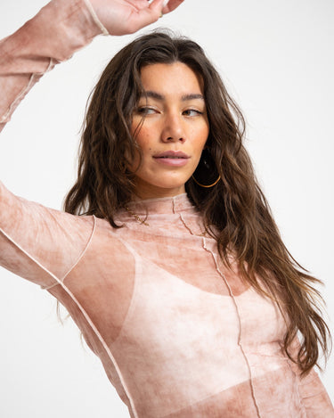 TILTIL Yole Seamed Mesh Longsleeve Sand - Things I Like Things I Love