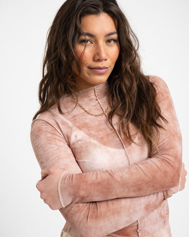 TILTIL Yole Seamed Mesh Longsleeve Sand - Things I Like Things I Love