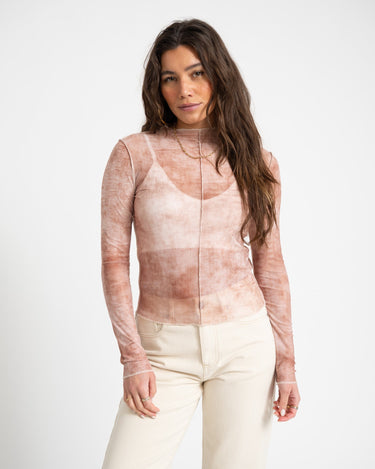 TILTIL Yole Seamed Mesh Longsleeve Sand - Things I Like Things I Love