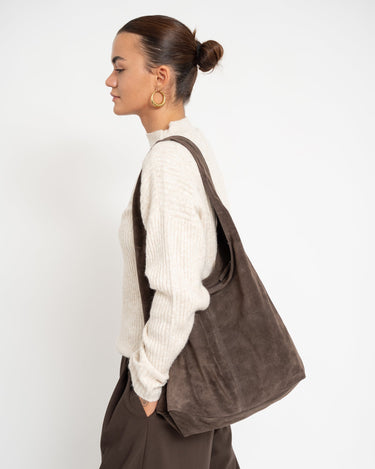 TILTIL Yuki Bag Dark Brown Suede - Things I Like Things I Love