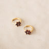 TILTIL Zircon Flower Hoop Gold Bordeaux - Things I Like Things I Love