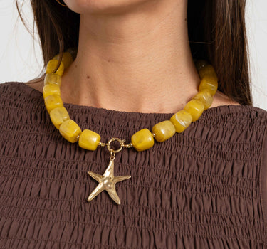 TILTIL Necklace Bead Star Yellow