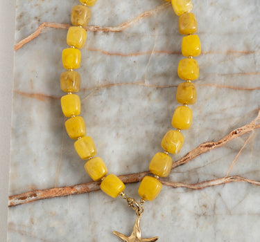 TILTIL Necklace Bead Star Yellow