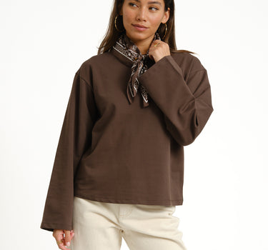 TILTIL Yara Schal Satin Braun