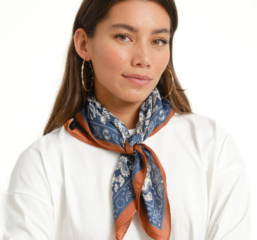 TILTIL Kaya Schal Paisley Dunkelblau
