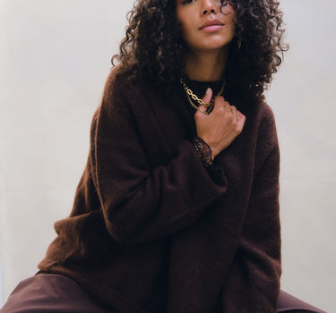 TILTIL Mulla Mohair Pullover Brown