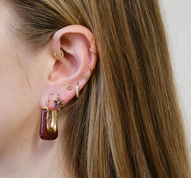 TILTIL Oorbellen Torty Burgundy Goud