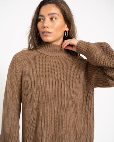 Timmy Knit Dress Brown - Things I Like Things I Love