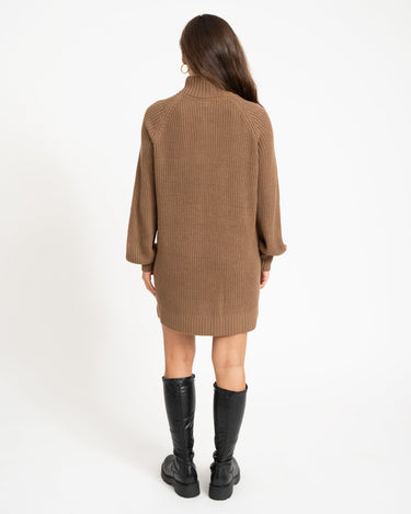 Timmy Knit Dress Brown - Things I Like Things I Love