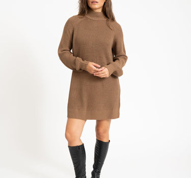 Timmy Knit Dress Brown - Things I Like Things I Love