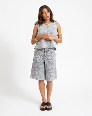 Tokyo Long Shorts Grey Denim - Things I Like Things I Love
