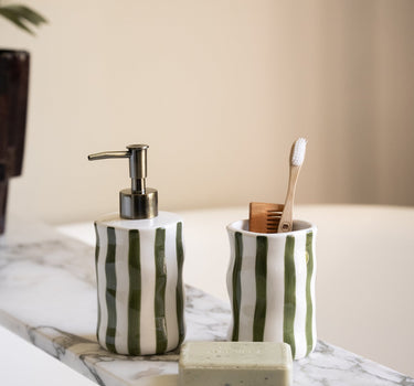 Toothbrush Holder Corfu Green - Things I Like Things I Love